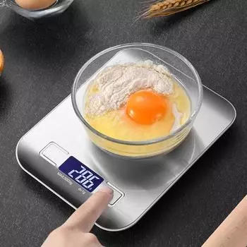 Portable Electronic Digital Kitchen Scale with Timer High Precision LED Display Household Weight Balance Measuring Tools