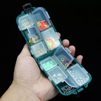 Портативный рыболовный ящик для хранения приманок, снастей, джигов, водонепроницаемый жесткий чехол, полезный 1x зелёный