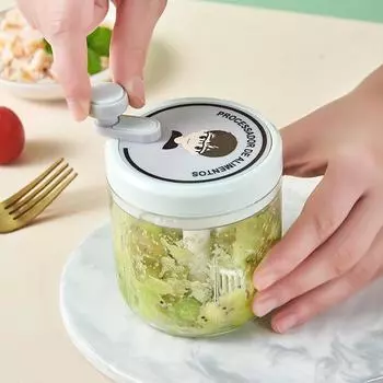 Portable Garlic Masher Chili Meat Grinder Cutting Food Chopper Kitchen Tools Mini400ML Multifunctional Handmade Vegetable Cutter