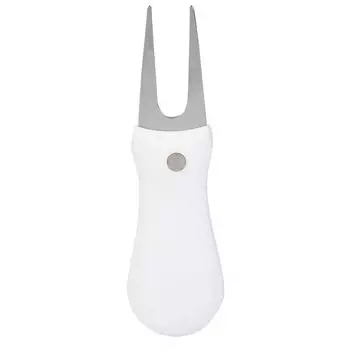 Portable Golf Green Divot Repair Tool Folding Ball Fork Lawn Repairing Golfer Practicing белый