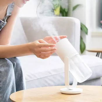 Portable Humidifier Purifier Night Light 3 Adjustable Modes 90° Rotatable Tabletop Diffuser Air