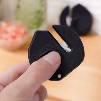 Portable Knife Sharpener ABS Sharpening Stone Sharpener Tool Keychain Whetstone Outdoor чёрный