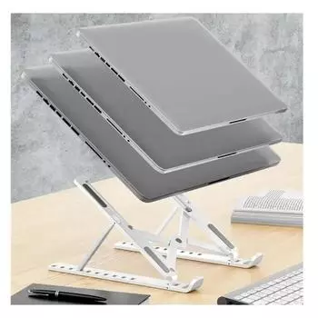 Portable Laptop Stand Tablet Holder for Computer Foldable Support Base Cooling Pad Lifting Plate Desk Office Accessories чёрный