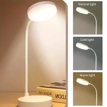 Portable LED Desk Lamp USB Plug Battery Powered Desk Lamp Support 3 Colours Stepless Dimming Eye Care Bedroom Bedside Lamp