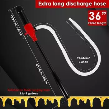 Portable Liquid Transfer Pump Battery Operated Siphon Liquid Extractor Pump 2.2 Gallons Per Min Water Diesel Fuel Transfer Pump синий