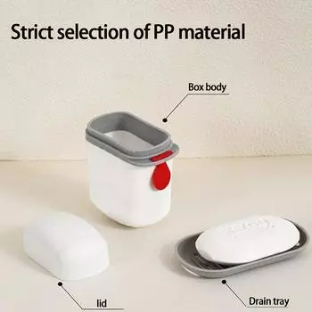 Portable Luxury Travel Soap Case, Leakproof, Drain Tray,Easy-to-Clean, Bathroom Accessory for Home Hygiene, Travel, and Outdoor Plastic