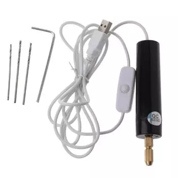 Portable Mini Electric Drill Set Metal Hole Punch Machine 0.8-1.2mm DIY