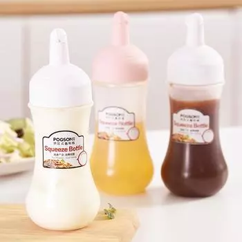 Portable Mini Squeeze Bottle Sauce Ketchup Bottle Squeeze Jar Container Plastic Lunch Box Salad Dressing Bottle Accessories белый