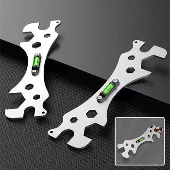 Portable Multifunctional Bathroom Stainless Steel Wrench Incurved Angle Levelling Wrenches Universal Shower Faucet Repair Wrench