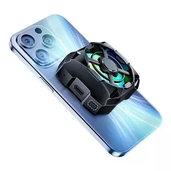 Portable Phone Cooler Rechargeable 3 Speeds Adjustable Gaming Radiator Wireless Magnetic Game Cooler for Android IOS PUBG Gaming чёрный