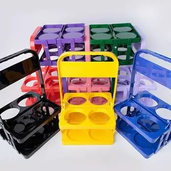 Portable Plastic Foldable Beer rack Beer Bottle Holder beverage basket Reusable Cocktail Rack Durable Cup Organizer Wine Rack