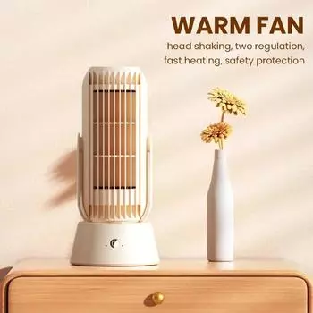 Portable PTC Ceramic Space Heater with Thermostat Electric Heater for Indoor Office, Desktop, and Home Use ,90° Head Shaking