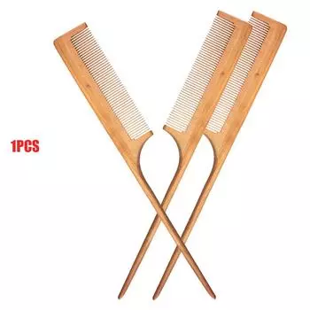 Portable Styling Tool Hairdressing Anti-Static Pointed Tail Comb Wood Comb Comb Rat Tail Brush