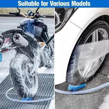Portable Tire Wedge Car Wash Hose Automatic Hose Guide Detail Tool Anti-Pinch Tool Decorative Tools 1pc Car Accessories красный