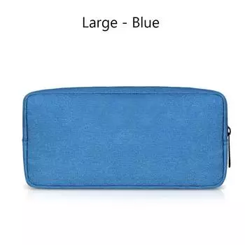 Portable USB Cable Earphone HDD Gadget Devices Pouch Digital Accessories Makeup Cover Storage Bag 23 X 11cm синий