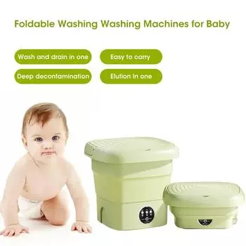 Portable Washing Machine 4.5L Mini Dehydratable Dormitory Student Sock Underwear Panties Rental Travel Free Shipping EU US us зелёный