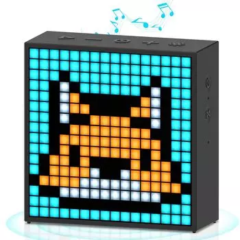 Портативная Bluetooth-колонка Divoom Timebox Evo с воспроизведением музыки RGB/улучшенными басами/с часами/пиксельной графикой/многофункциональное использование/звонки без помощи рук/256