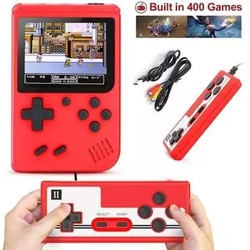 Портативная игровая консоль - 400 Classic FC Games Red