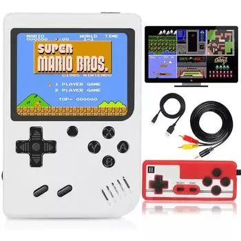 Портативная игровая консоль - 400 классических игр FC Белый Красный