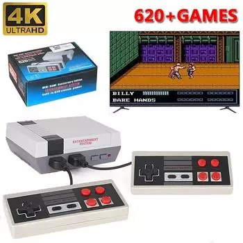 Портативная игровая консоль, мини-ретро-видеоигровая система, встроенные 620 игр, 8-битная FC Nes TV-консоль для рождественских подарков