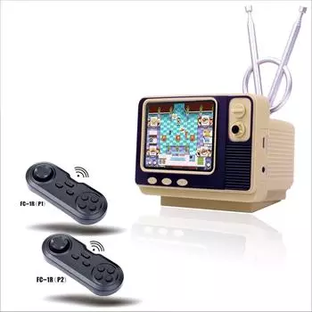 Портативная игровая консоль Retro TV, 108 бесплатных классических игр FC, поддержка подключения к телевизору, портативные подарочные видеоигры, ретро-игрушки для детей 4-12 лет, 90-е годы 10*7.5*7.5cm жёлтый