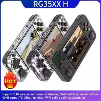 Портативная игровая консоль RG35XX H, 3,5-дюймовый IPS-экран, HDMI-выход, Linux-система, RG35XXH, ретро-видеосимулятор, консоль, подарок для детей 64G фиолетовый