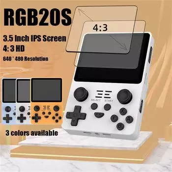 Портативная игровая консоль RGB20S, аркадная ретро-игра, 25 000 встроенных игр, система с открытым исходным кодом, портативные игровые консоли для детей и взрослых One Size