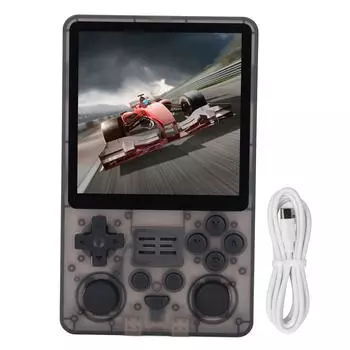 Портативная игровая консоль RGB20SX, прозрачный черный, двойной джойстик, 4-дюймовый IPS-экран, 5000 мАч, портативная игровая 16G 64G
