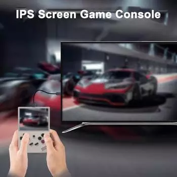 Портативная игровая консоль с 3,5-дюймовым IPS-экраном 5474 Classic Games Перезаряжаемый HDMI-совместимый телевизор серый