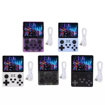 Портативная игровая консоль с экраном IPS 3,5 дюйма, ретро-портативная игровая консоль с 16G и 128G, маленькая Blue