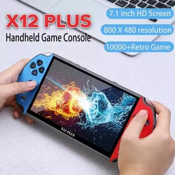 Портативная игровая консоль X12 Plus X7 X7 Plus 7,1/5,1/4,3-дюймовый HD-экран Портативный аудио-видеоплеер 10000 классических игр