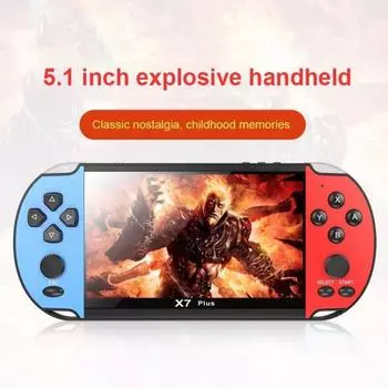 Портативная игровая консоль X7 PLUS, 4,3 дюйма, HD, 8 ГБ, ретро, ручной двойной джойстик, игровой контроллер, классическая консоль, видео 6000 игр