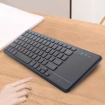 Портативная клавиатура с сенсорной панелью Slim 2.4G, стильный эргономичный дизайн, 78 клавиш, клавиатура для