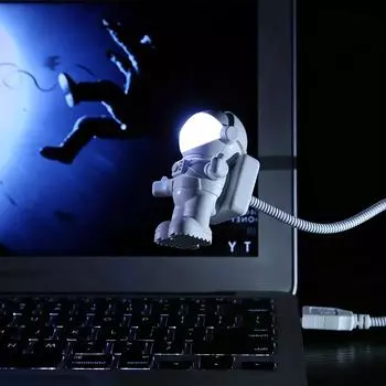 Портативная лампа-астронавт USB, маленькая прикроватная лампа с выключателем, светодиодная компьютерная лампа для детей, подарочная светодиодная лампа для книг для школьников, ночник USB Plug