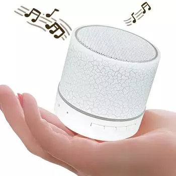Портативная мини-беспроводная Bluetooth-колонка со встроенным микрофоном, TF-карта громкой связи, ослепительная трещина, красочный светодиодный Bluetooth 4.1, HD-звук