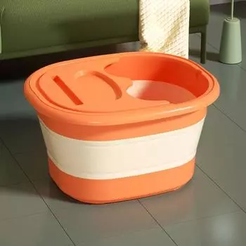 Портативная складная ванна для ног Пластиковая ванна для ног Массажная складная ванна для ног Бытовая серый