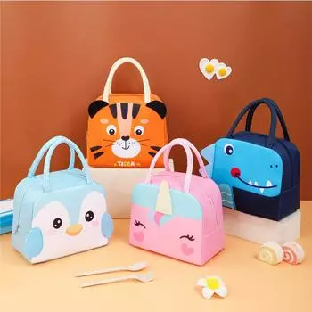 Портативная термосумка для холодильника Kawaii, женская детская школьная термоизолированная коробка для завтрака, маленькая сумка-холодильник для еды