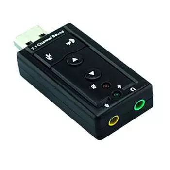 Портативная внешняя звуковая карта USB 2.0, виртуальный 7.1-канальный стереоаудиоадаптер as the picture