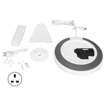 Портативный CD-плеер, настенный CD-плеер с Bluetooth, FM-радио, пультом дистанционного управления, вилка 100240 В UK UK Plug