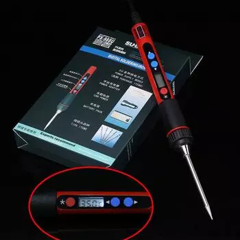 Портативный цифровой ЖК-USB паяльник 5 В 10 Вт сварочные инструменты с регулируемой температурой красный
