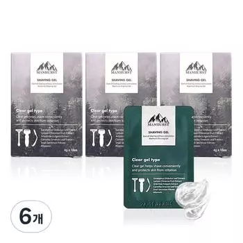 Портативный гель для бритья Manhurst 10 шт, 40 г, 6 шт.