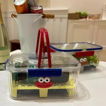 Портативный холодильник Crisper Box с крышкой, пищевой, без BPA, большой емкости, хороший зелёный