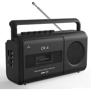 Портативный кассетный плеер, магнитофон, радиоприемник Boombox, конвертирующий AM/FM и MP3 в кассеты, встроенный микрофон для записи голоса, воспроизведение TF/USB