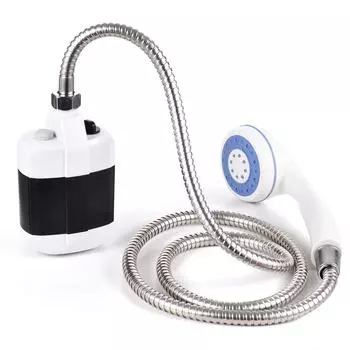 Портативный кемпинговый душ, уличный USB-перезаряжаемый электрический насос для душа для кемпинга, мойки автомобилей, садоводства, чистки домашних животных белый