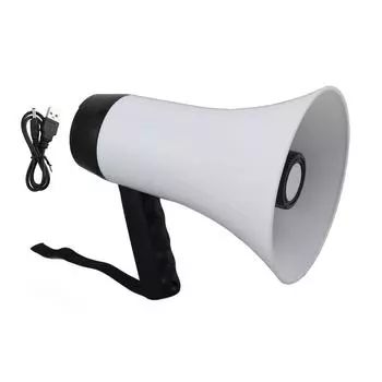 Портативный мегафон Bullhorn 30W Мощность мегафона Динамик 300S Запись 500M Дальность передачи