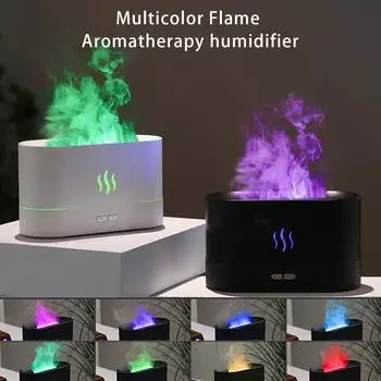 Портативный прохладный туман Usb светодиодный сменный цвет комнаты h2o воздух огонь пламя увлажнитель воздуха аромат эфирного масла диффузор увлажнитель