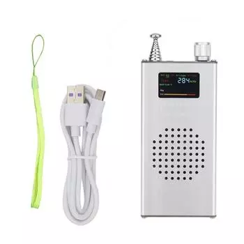 Портативный радиоприемник ATS100 SI47321 150K-30MHz 64M-108MHz FM RDS LW ЖК-дисплей с штыревой антенной и аккумуляторным динамиком