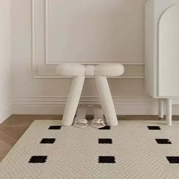Портативный стульчик для макияжа в кремовом стиле, деревянный стульчик, простой современный туалетный стульчик, легкая роскошная спинка для домашнего использования