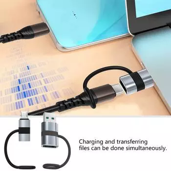 Портативный USB3.0 A/Micro USB Male to Type C Female адаптер для быстрой зарядки конвертер с поддержкой передачи данных 480 Мбит/с Type C-USB