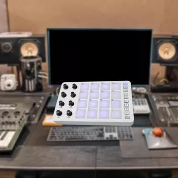 Портативный USB MIDI-контроллер ударной площадки с 16 барабанами с подсветкой